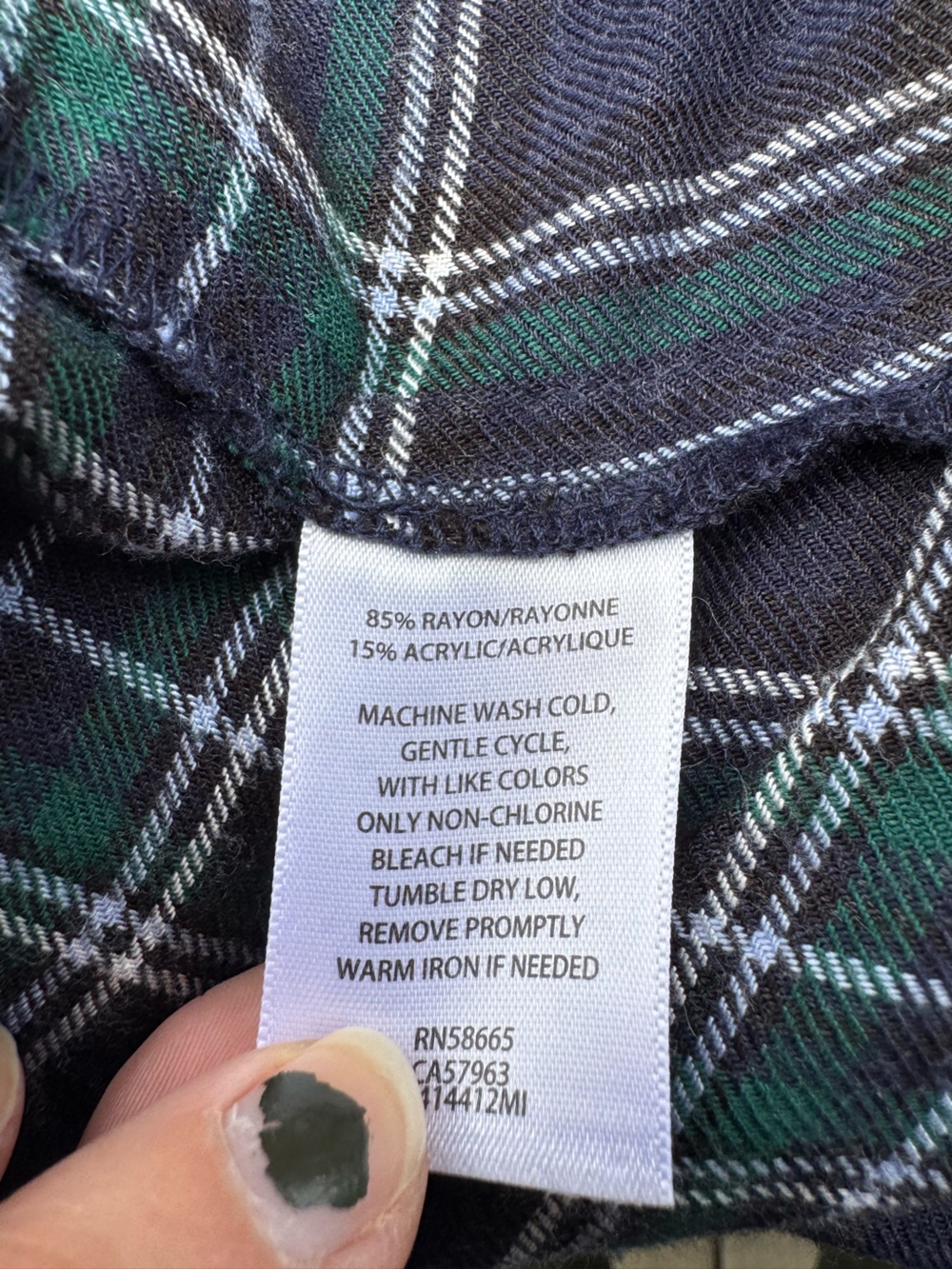 Treasure & Bond Women’s 'Boyfriend' Flannel Button Down Shirt Size Medium